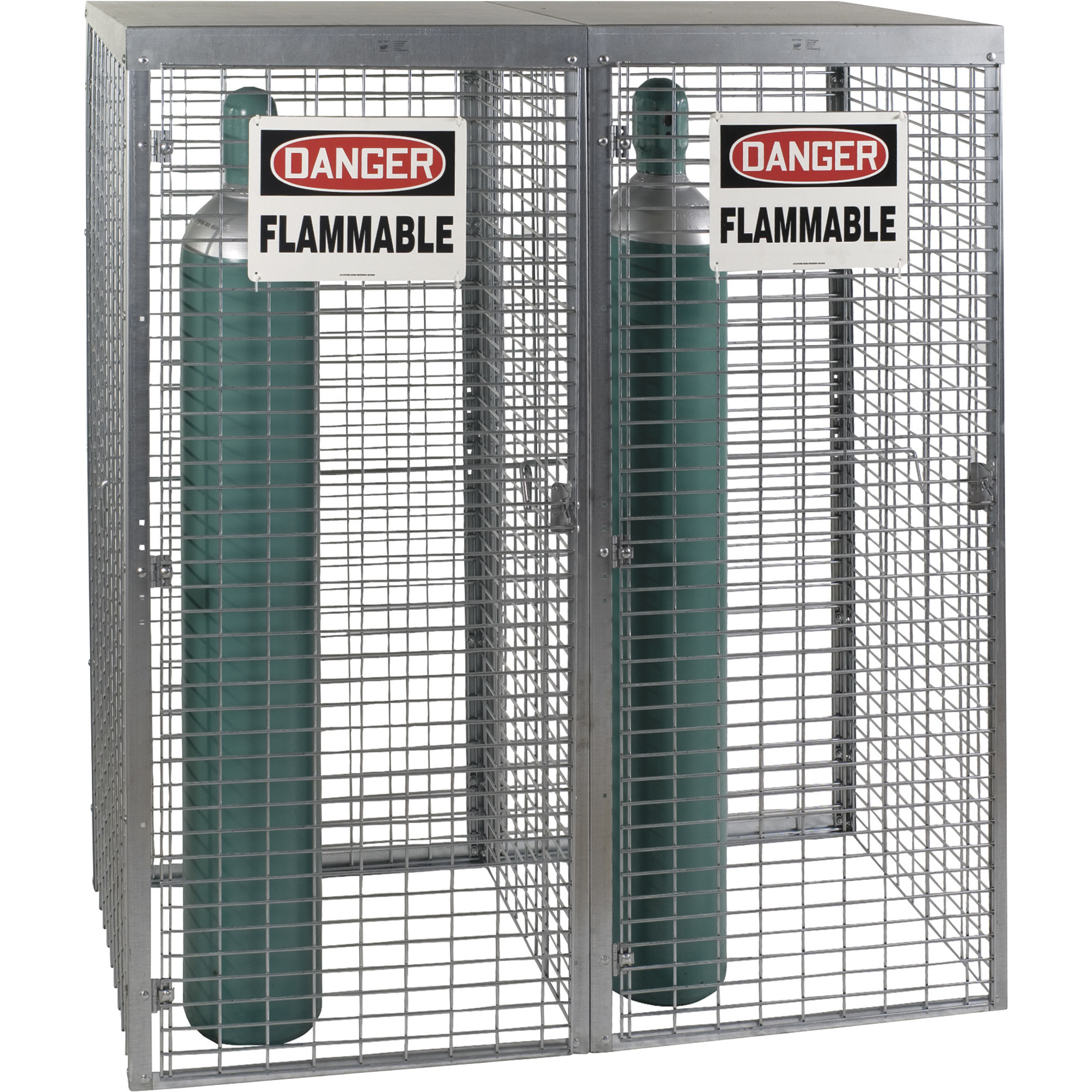 AK Saf-T-Store Cylinder Cabinet, 58in.W x 29in.D x 66in.H, Holds 18 Vertical Cylinder Tanks, Model# SAF-T-20